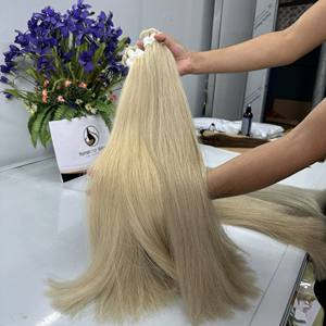 Haute qualité un donneur Vietnam vierge cuticule alignée droite soyeuse douce Extensions de cheveux brésiliens Style de vague réelle confiance crue - Product Image 2