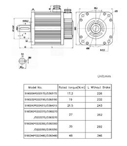 Motor Servo Trifásico Impermeable SYMBANG S180 220V 7.5kW DC con Certificación CCC/CE, Montaje en Panel, Taiwán, 1500 RPM - Product Image 2