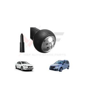 Pommeau de levier de vitesse en nickel noir pour 301 206 207 307 C4 Berlingo Partner Tepee Accessoire de voiture - Product Image 1