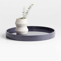 Plateau en laque artisanal écologique, style art populaire, avec finition brillante de luxe pour la maison et la cuisine, taille et forme personnalisables