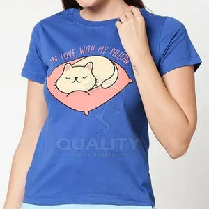 Camiseta de mujer con logotipo personalizado 100% algodón camiseta de manga corta al por mayor camiseta informal de verano para mujer - Product Image 1