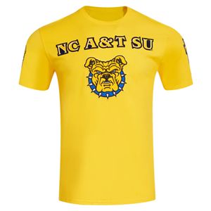 Custom <b>for</b> A&T Yellow Bulldog Printed T-Shirt Unisex <b>Fan</b> Gear Front Logo 100% Cotton Eco-Friendly Plus Size Sports - Product Image 1