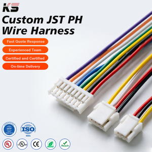 Câble de raccordement personnalisé Jst Sh Gh Zh Ph Xh Vh Micro Te, assemblage de faisceau de câbles, fabricant OEM pour le câblage des appareils électroniques - Product Image 1