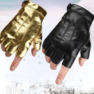 A Pair of Men's and Women's Pu Imitation Leather Outdoor Sports Half-<b>Finger</b> <b>Gloves</b> and Fingerless <b>Gloves</b> - Product Image 1