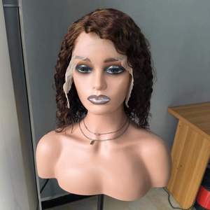 Giá rẻ Giá nước sóng #4 Bob Tóc Giả Brazil tóc ngắn Bob wigs13x4 tóc con người ren phía trước ngắn sâu xoăn Trong Suốt Ren tóc giả - Product Image 6