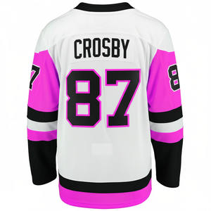 200gsm entièrement polyester maille tissu haute qualité respirant hockey sur glace maillot sur mesure équipe pratique Sublimation hockey porter - Product Image 4