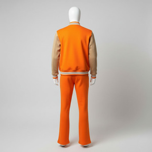 Bộ đồ thể thao mùa đông có logo tùy chỉnh, chất liệu cotton 100% dày dặn, thoáng khí, hai lớp, kiểu dáng áo hoodie rộng vai, dành cho nam - Product Image 3