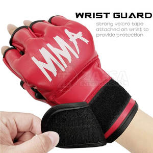 Gants de MMA thaïlandais personnalisables personnalisés avec votre logo en cuir de première qualité pour l'entraînement au combat intense - Product Image 6