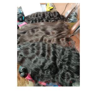 Vente en gros d'extensions de cheveux Remy indiens vierges 100% paquets droits ondulés de temple bruts non transformés pour la trame de génie vague naturelle - Product Image 6