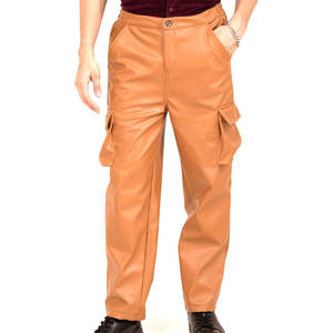 Pantalon en cuir véritable pour homme, coupe ajustée élégante, doublure douce, construction durable, look tendance, adapté - Product Image 1