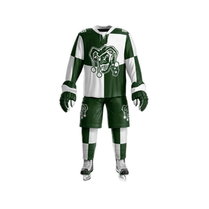 Uniformes de hockey sobre hielo transpirables con diseño de logotipo personalizado, ropa de equipo impresa por sublimación, conjunto de pantalones de Jersey de hockey - Product Image 5