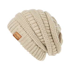 Bonnet d'hiver en tricot doux avec logo personnalisé bonnet chaud en acrylique vente en gros d'usine OEM bonnet à revers unisexe - Product Image 1