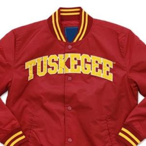 Tuskegee Varsity Jacket Tiger Mascot 1881 Emblem Winter School <b>Spirit</b> Outerwear Digital Printed College Apparel Unisex Bulk - Product Image 2