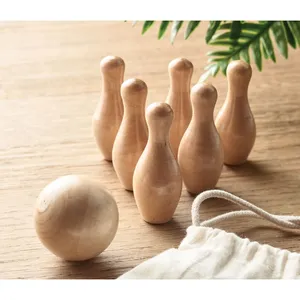Custom Merchandising Bolito Wood <b>Bowling</b> Set Promotional Toys - Product Image 5