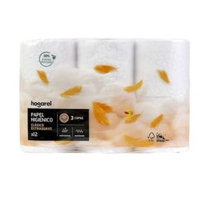 Papel Higiénico Clásico Extra Suave de 3 Capas, Homeel, Paquete de 12 - Product Image 1