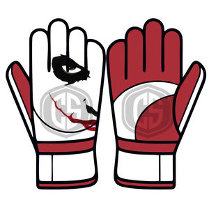 Guantes de Portero de Fútbol para Jóvenes y Adultos con Diseño de Joker Rojo y Negro, Correa de Muñeca Ajustable, Palma de Látex de Alto Agarre - Product Image 4