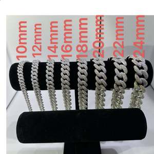 VVS Moissanite 925สร้อยข้อมือเงินสเตอร์ลิง10มม. 8นิ้วชุบทองคำขาว - Product Image 2