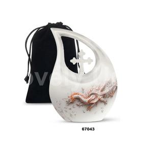 Hermosa urna de cremación de dragón con lágrima cruzada para cenizas humanas adultas, urna decorativa de recuerdo con bolsa de terciopelo gratis - Product Image 1