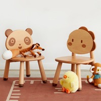 Chaises en bois naturel pour enfants en bas âge, bébé, enfant, adorable chaise d'apprentissage en bois en forme de dinosaure