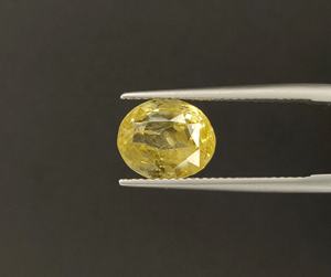 100% Natural sin tratar de alta calidad Zafiro Amarillo corte ovalado 5,14 quilates tamaño del anillo septiembre piedra natal para anillo y astrología - Product Image 1