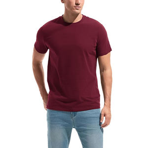 T-shirt pour homme en coton 100% en gros, luxe, 300GSM, unisexe, logo personnalisé, col montant, t-shirt ample et lourd pour homme - Product Image 1