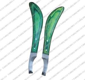 Cuchillo para pezuñas de acero inoxidable con agarre fuerte, herramienta para cortar pezuñas de mano izquierda y derecha, cuchillos para pezuñas de TARIQ MFG CO CE ISO EU, novedad - Product Image 1