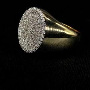 แหวนทองสไตล์ฮิปฮอปปรับแต่ง10kt สัญญาที่สมบูรณ์แบบและสายรัดนิรันดร์ - Product Image 1