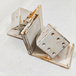 Latest Designed Reclaimed Wooden <b>Book</b> Holder Table Top Decoration Bookend Handmade Dice Look <b>White</b> for Home Decor - Product Image 1