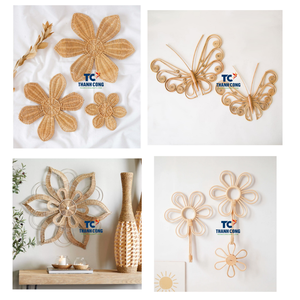 Meilleure vente ROTIN tenture murale tissé à la main naturel panier Art mural pour la maison salon pépinière chambre Eco Decor idée - Product Image 2