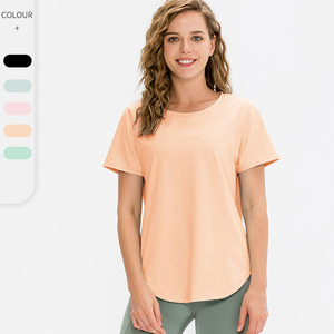 Camiseta de yoga personalizada para mujer Camiseta deportiva cómoda y ligera de manga corta sin costuras - Product Image 6