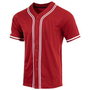 Camisetas de béisbol con logotipo bordado en blanco personalizado camiseta de béisbol de sublimación de poliéster para hombre - Product Image 1