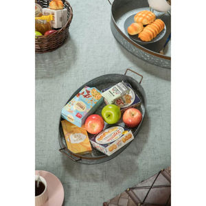 ถาดเสิร์ฟอาหารเคลือบผงโลหะสีดำดีไซน์เรียบง่ายขนาดใหญ่เหมาะสำหรับเครื่องใช้ในโรงแรมและร้านอาหารถาดเสิร์ฟของหวาน - Product Image 6