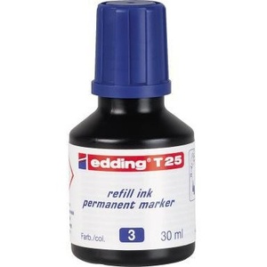 Marcadores Edding T25, Botella Azul de 30 ml, Tinta de Recarga para Bolígrafo, Uso Duradero - Product Image 1