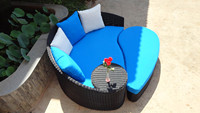 Chaise longue de plage moderne en rotin PE avec cadre en aluminium, pour hôtel, piscine, extérieur, maison, bureau et cuisine