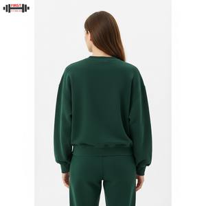Sudadera de Invierno de Alta Calidad con Cuello en V y Hombros Caídos para Mujer 2025, Sudadera de Forro Polar Extra Grande Personalizada, Ropa Urbana de Algodón de Marca - Product Image 2