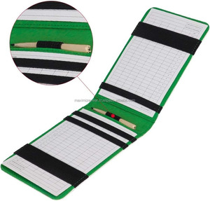 Soporte de tarjeta de puntuación de golf de cuero con logotipo personalizado, duradero, regalo Premium para golfista - Product Image 3