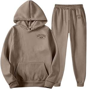 2025 invierno sólido tendencia chándal conjunto logotipo personalizado Jogger Sudadera con capucha traje para hombres mujeres gimnasio ropa deportiva Streetwear marca - Product Image 2