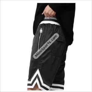 2025 Summer Custom <b>White</b> Rib Beach Basketball <b>Gym</b> <b>Shorts</b> for Men Corduroy Fabric Embroidered Sweat Wicking Jogging Mesh <b>Shorts</b> - Product Image 4