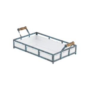 Bandeja decorativa para servidor de alimentos, bandeja decorativa de Navidad hecha a mano de Metal sólido para servir alimentos, vajilla para el hogar con propósito de boda - Product Image 6