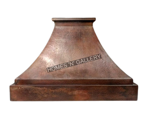 Hotte de cuisine murale artisanale en acier inoxydable avec bandes et rivets, design personnalisé ou taille standard - Product Image 2