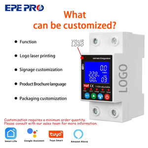 EPEPRO Smart Home Life MCB 1P + N WIFI Commutateur intelligent <span class=keywords><strong>Smartlife</strong></span> 1-63A Compteur d'énergie WIFI Disjoncteur Interface de communication - Product Image 6