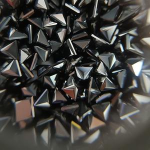 Diamante facetado 50 piezas de 3 MM Black Moissanite Princess Cut - Product Image 1