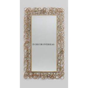 Latest Pattern Arrival Gold Plated Metal Frame <b>For</b> Attractive Look Home And Hotel Lobby And Living Room Decorative <b>Wall</b> <b>Mirror</b> - Product Image 2