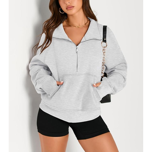 Chemises pour femmes à manches longues 1/4 Zip col roulé UPF50 + Protection solaire UV séchage rapide entraînement randonnée chemises athlétiques Rash Guard - Product Image 3