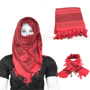 Shemagh Palestine Keffiyeh ผ้าคอตตอน100% สำหรับผู้ชาย, ผ้าพันหัวเพนท์บอลสำหรับเดินป่ากลางแจ้งทะเลทรายแนวยุทธวิธี - Product Image 3
