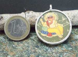 จี้เงินพระพิฆเนศ925ดีไซน์ทำด้วยมือพร้อมกรอบสีเงินสำหรับงานหมั้นงานแต่งงานงานวันครบรอบ - Product Image 6