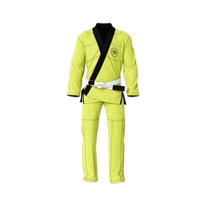 ชุดยูโด/บราซิลเลี่ยนยิวยิตสู (BJJ Gi) สีเหลือง ผ้าฝ้าย สำหรับผู้ชาย พิมพ์ลายด้านหน้า ระบายอากาศได้ดี ทรงปกติ ไซส์ผู้ใหญ่ พร้อมโลโก้สั่งทำได้ - Product Image 3