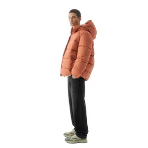 Nouvelle veste d'hiver personnalisée en duvet pour hommes, manteau chaud en duvet noir, veste en duvet à capuche imprimée avec logo - Product Image 5