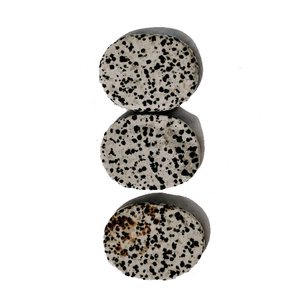 Pierre palmier plat jaspe dalmatien palmier plat cristal pierre précieuse pierre naturelle forme ovale plate pierre de poche Protection grossiste - Product Image 5