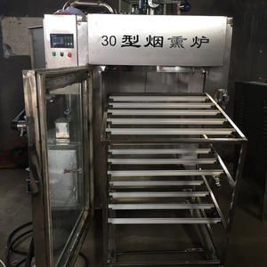 Four à fumer la viande commerciale poisson four fumé viande de porc fumoir saucisse Type fendu fumoir à charbon de bois Machine à fumer - Product Image 6